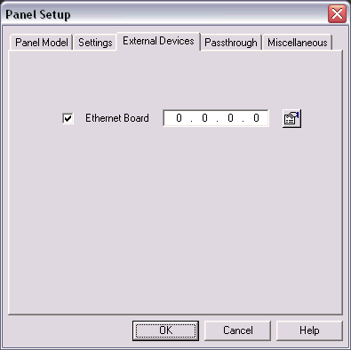 Assignment of the IP address to a panel