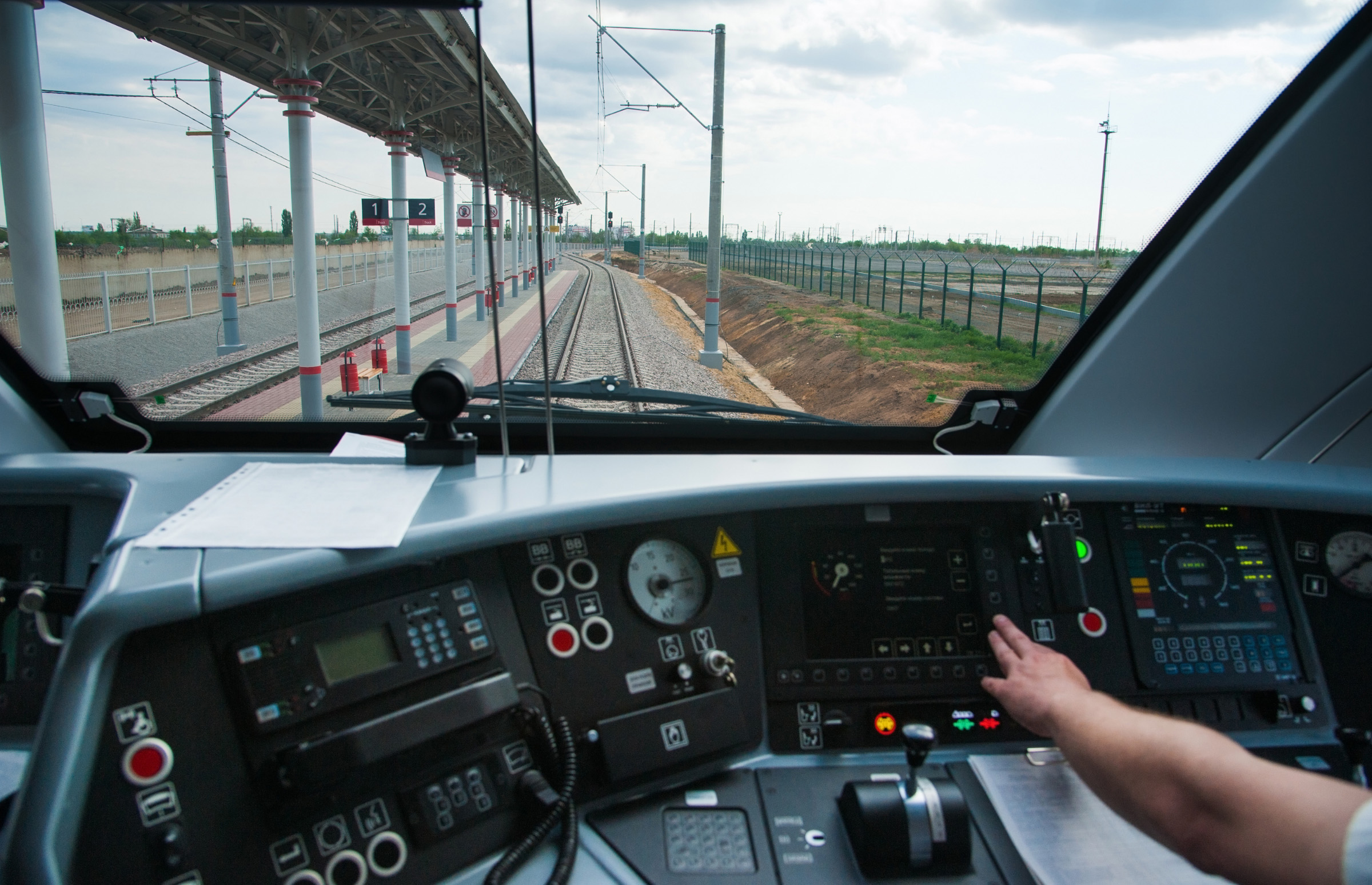 modern train controls center