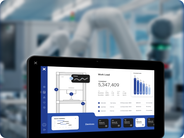 Combo HMI with background for landing