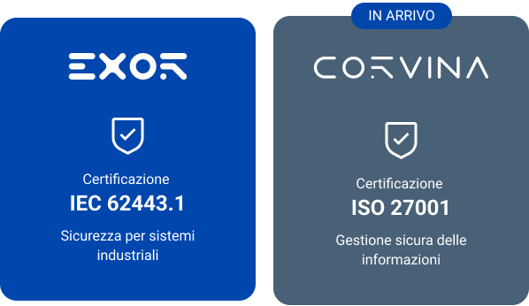 Exor - Corvina | Certificazioni